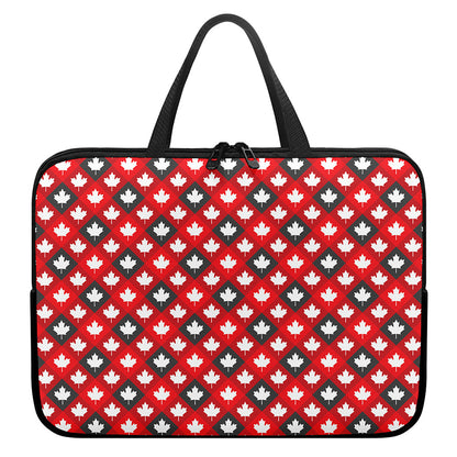 Canada Maple Leaf Pattern Print Laptop Sleeve With Handle