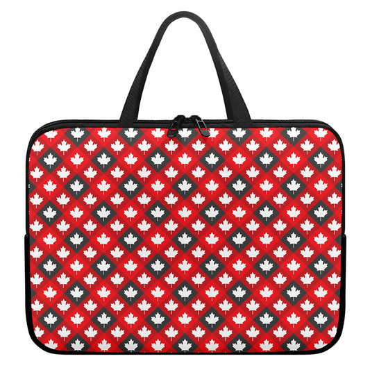 Canada Maple Leaf Pattern Print Laptop Sleeve With Handle