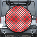 Canada Maple Leaf Pattern Print Leather Spare Tire Cover