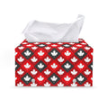 Canada Maple Leaf Pattern Print Leather Tissue Box Cover
