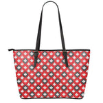 Canada Maple Leaf Pattern Print Leather Tote Bag