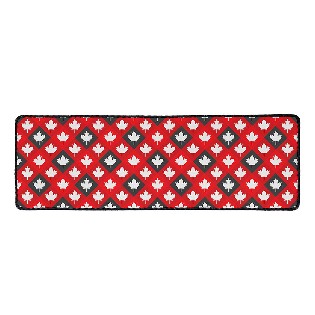 Canada Maple Leaf Pattern Print Long Kitchen Mat