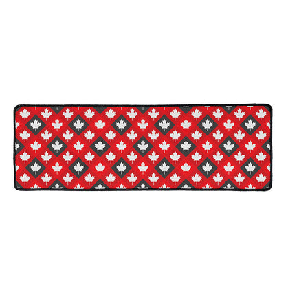 Canada Maple Leaf Pattern Print Long Kitchen Mat