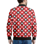 Canada Maple Leaf Pattern Print Men's Bomber Jacket