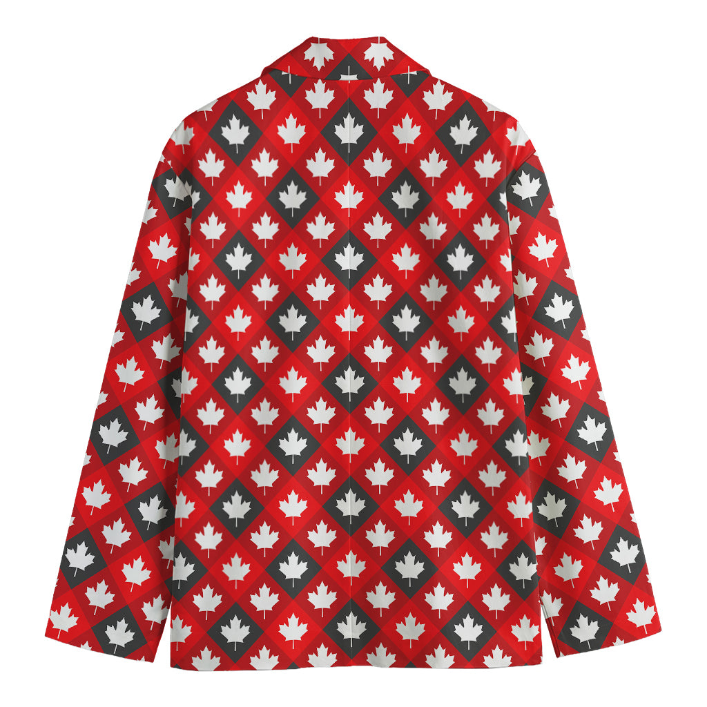 Canada Maple Leaf Pattern Print Men's Cotton Blazer