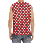 Canada Maple Leaf Pattern Print Men's Fitness Tank Top