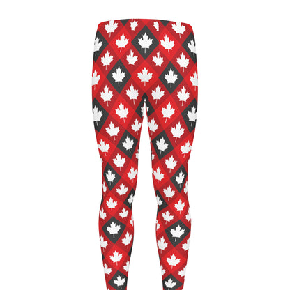Canada Maple Leaf Pattern Print Men's leggings