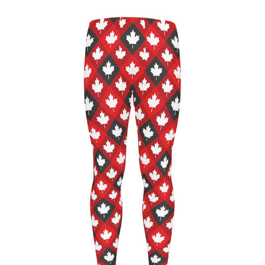 Canada Maple Leaf Pattern Print Men's leggings