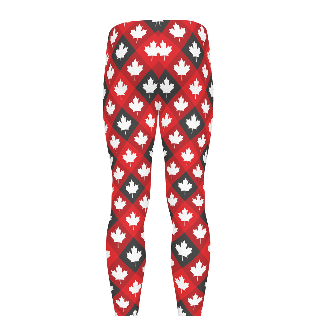 Canada Maple Leaf Pattern Print Men's leggings