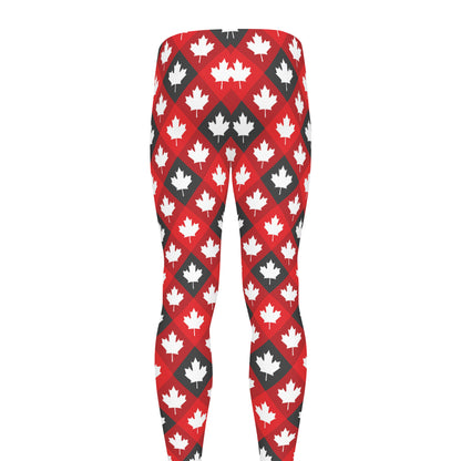 Canada Maple Leaf Pattern Print Men's leggings
