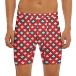 Canada Maple Leaf Pattern Print Men's Long Boxer Briefs