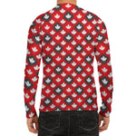 Canada Maple Leaf Pattern Print Men's Long Sleeve Rash Guard
