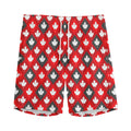 Canada Maple Leaf Pattern Print Men's Athletic Shorts