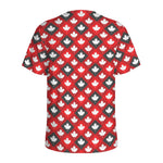 Canada Maple Leaf Pattern Print Men's Sports T-Shirt