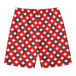 Canada Maple Leaf Pattern Print Men's Swim Trunks