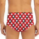 Canada Maple Leaf Pattern Print Men's Triangle Swim Briefs