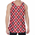 Canada Maple Leaf Pattern Print Men's Velvet Tank Top