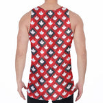 Canada Maple Leaf Pattern Print Men's Velvet Tank Top