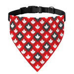 Canada Maple Leaf Pattern Print Over The Collar Dog Bandana