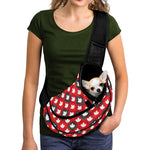Canada Maple Leaf Pattern Print Pet Sling Carrier