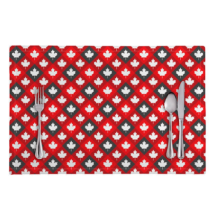 Canada Maple Leaf Pattern Print Placemat