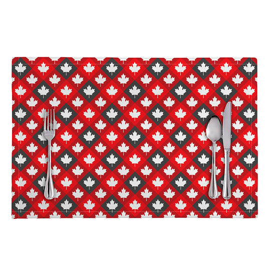 Canada Maple Leaf Pattern Print Placemat