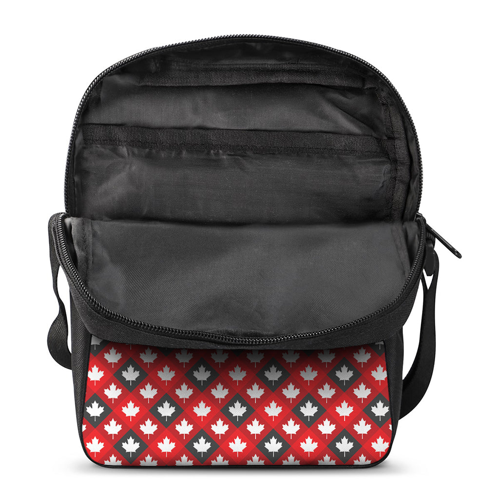 Canada Maple Leaf Pattern Print Rectangular Crossbody Bag