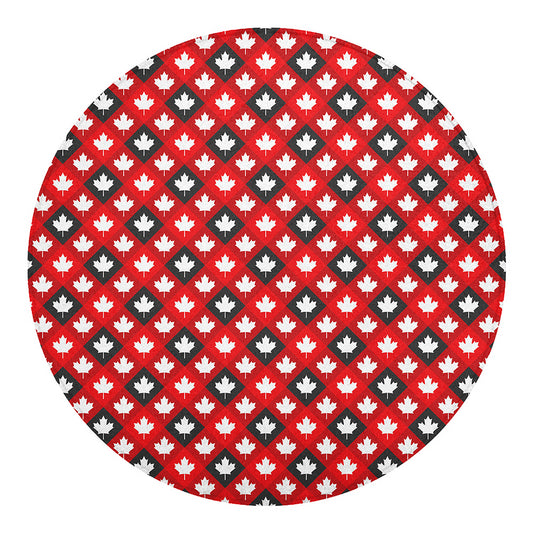 Canada Maple Leaf Pattern Print Round Blanket