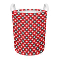 Canada Maple Leaf Pattern Print Round Laundry Basket