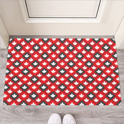 Canada Maple Leaf Pattern Print Rubber Doormat