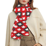 Canada Maple Leaf Pattern Print Scarf