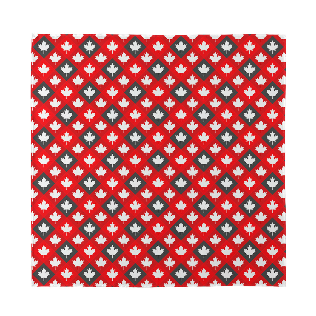 Canada Maple Leaf Pattern Print Silk Bandana