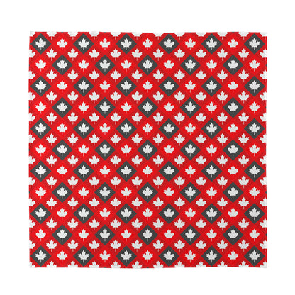 Canada Maple Leaf Pattern Print Silk Bandana