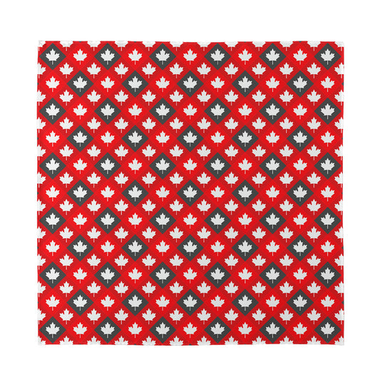 Canada Maple Leaf Pattern Print Silk Bandana