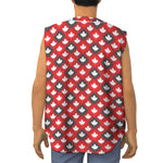 Canada Maple Leaf Pattern Print Sleeveless Baseball Jersey