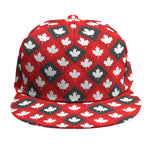 Canada Maple Leaf Pattern Print Snapback Cap