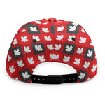 Canada Maple Leaf Pattern Print Snapback Cap