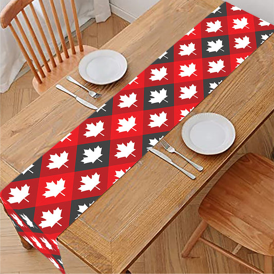 Canada Maple Leaf Pattern Print Table Runner