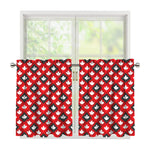 Canada Maple Leaf Pattern Print Tier Curtains