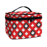 Canada Maple Leaf Pattern Print Travel Makeup Bag