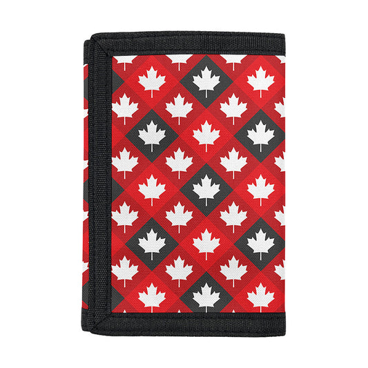 Canada Maple Leaf Pattern Print Trifold Wallet