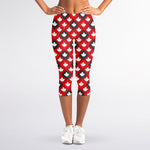 Canada Maple Leaf Pattern Print Women's Capri Leggings