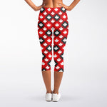 Canada Maple Leaf Pattern Print Women's Capri Leggings