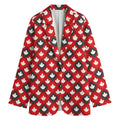 Canada Maple Leaf Pattern Print Women's Cotton Blazer
