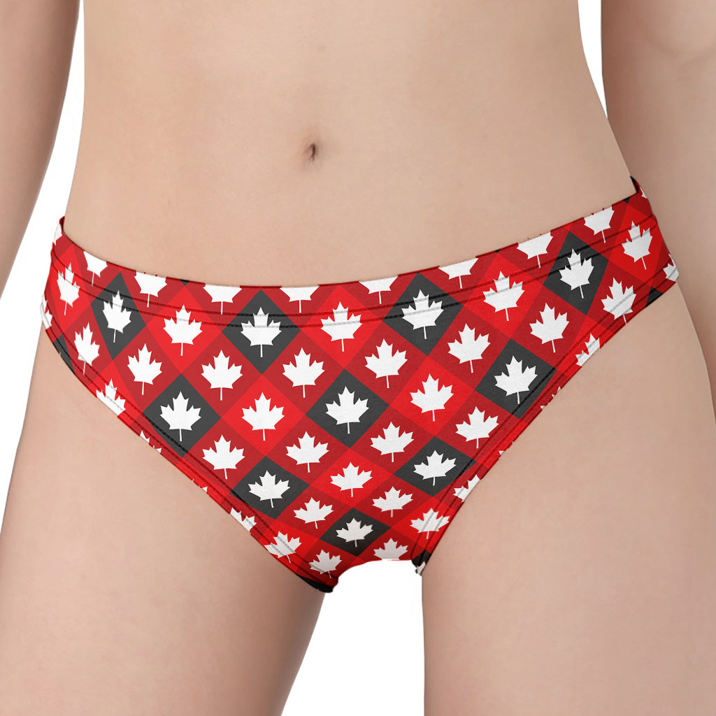 Canada Maple Leaf Pattern Print Women's Panties