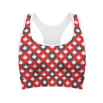 Canada Maple Leaf Pattern Print Women's Sports Bra