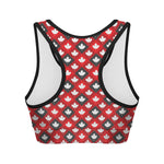 Canada Maple Leaf Pattern Print Women's Sports Bra