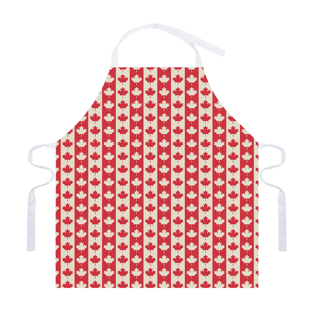 Canadian Maple Leaf Pattern Print Adjustable Apron