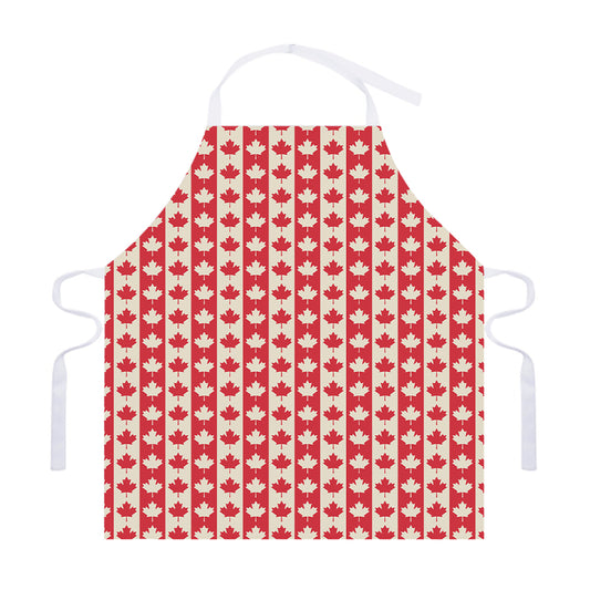 Canadian Maple Leaf Pattern Print Adjustable Apron