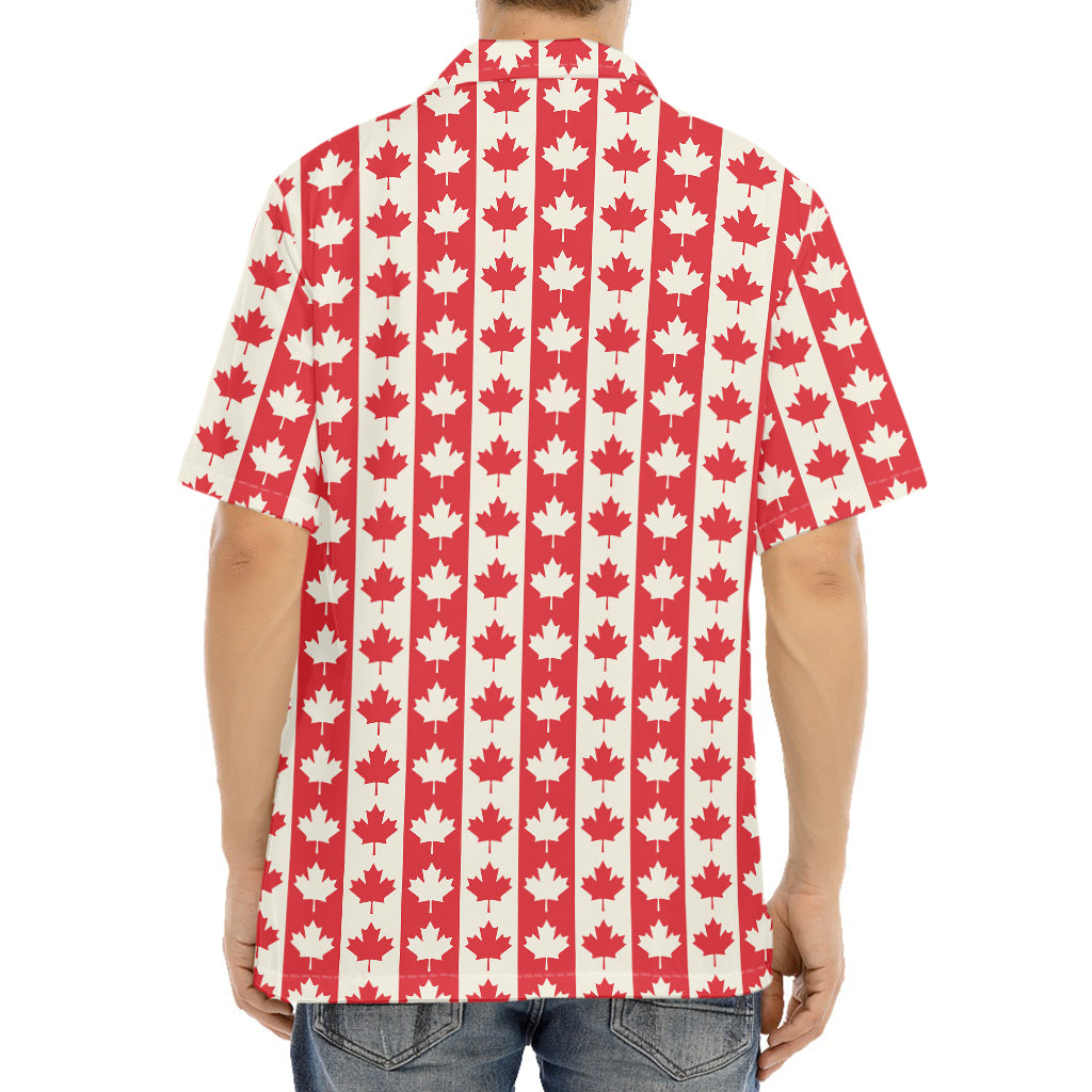 Canadian Maple Leaf Pattern Print Aloha Shirt
